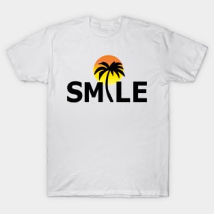 Smile - lettering smile with a palm tree T-Shirt